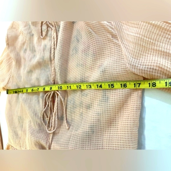 Zara Trafaluc Collection Blush Embroider. Floral Blouse Shirt, Size Medium - Picture 8 of 10